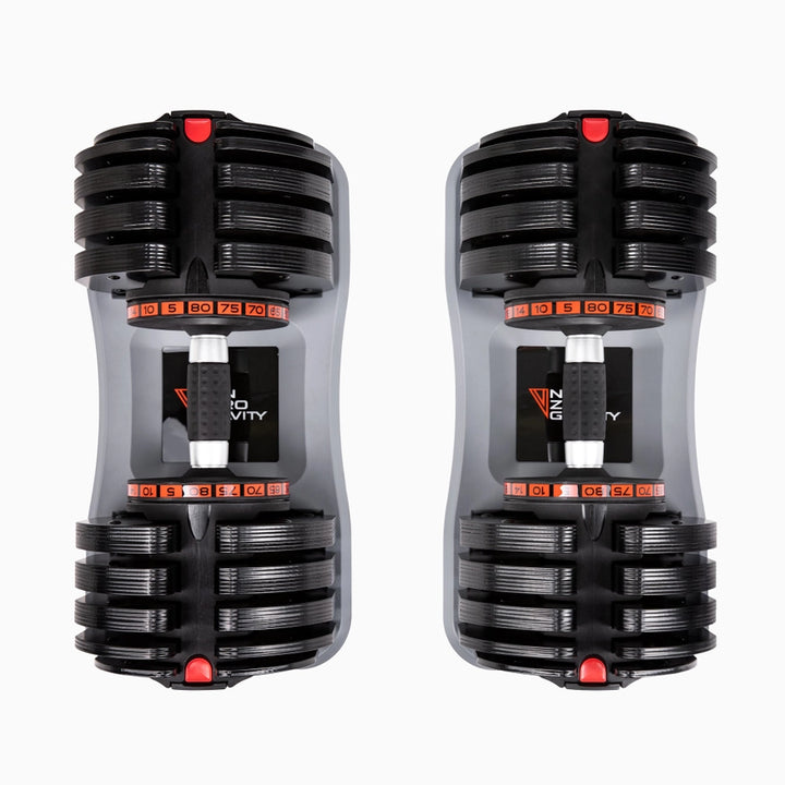 Powerdyne Adjustable 80Lbs Dumbbell - Coal (Pair)