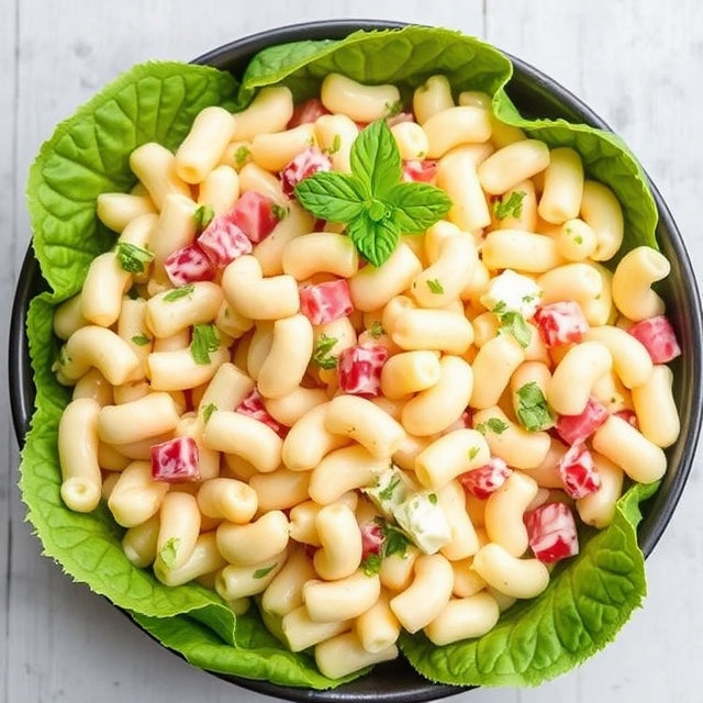 "Mac Salad" a lighter version of a classic macaroni salad
